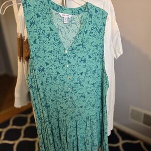 Nine West Green Patterned Dress